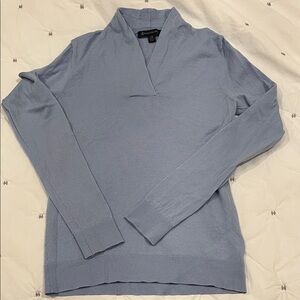 Brooks Brothers Women's Light Blue Merino Wool Sweater